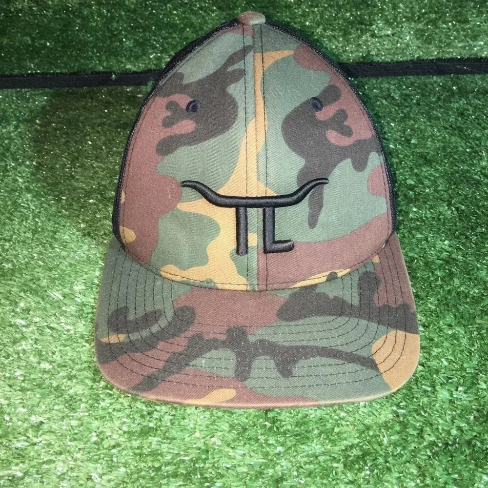 Mens SnapBack hat Camo Western Cowboy mesh farmer plowboy TL rancher outfitters